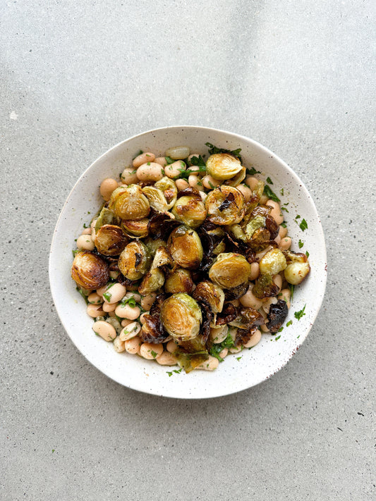brussle and butter bean salad