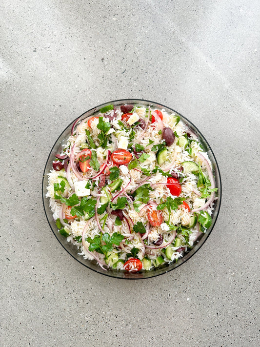 Greek rice salad
