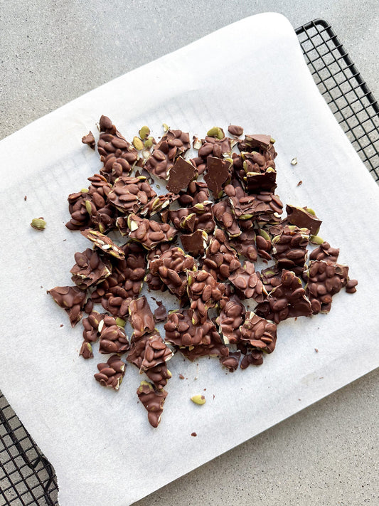 chocolate coated pumpkin seeds