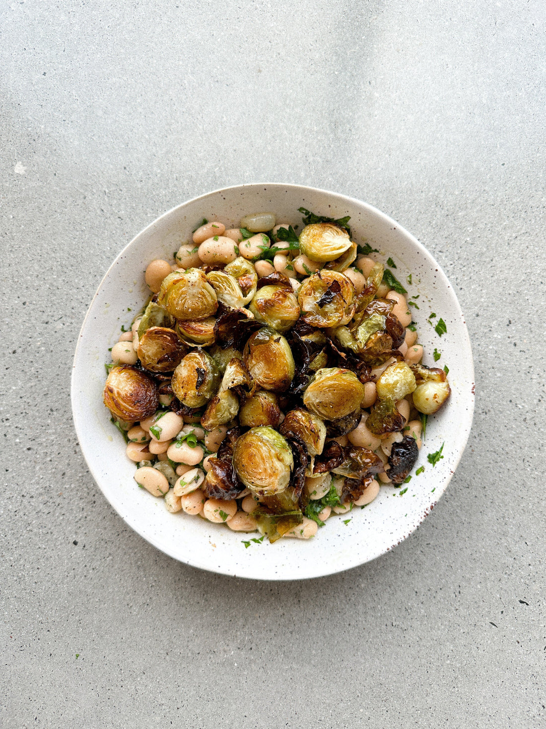 brussle and butter bean salad