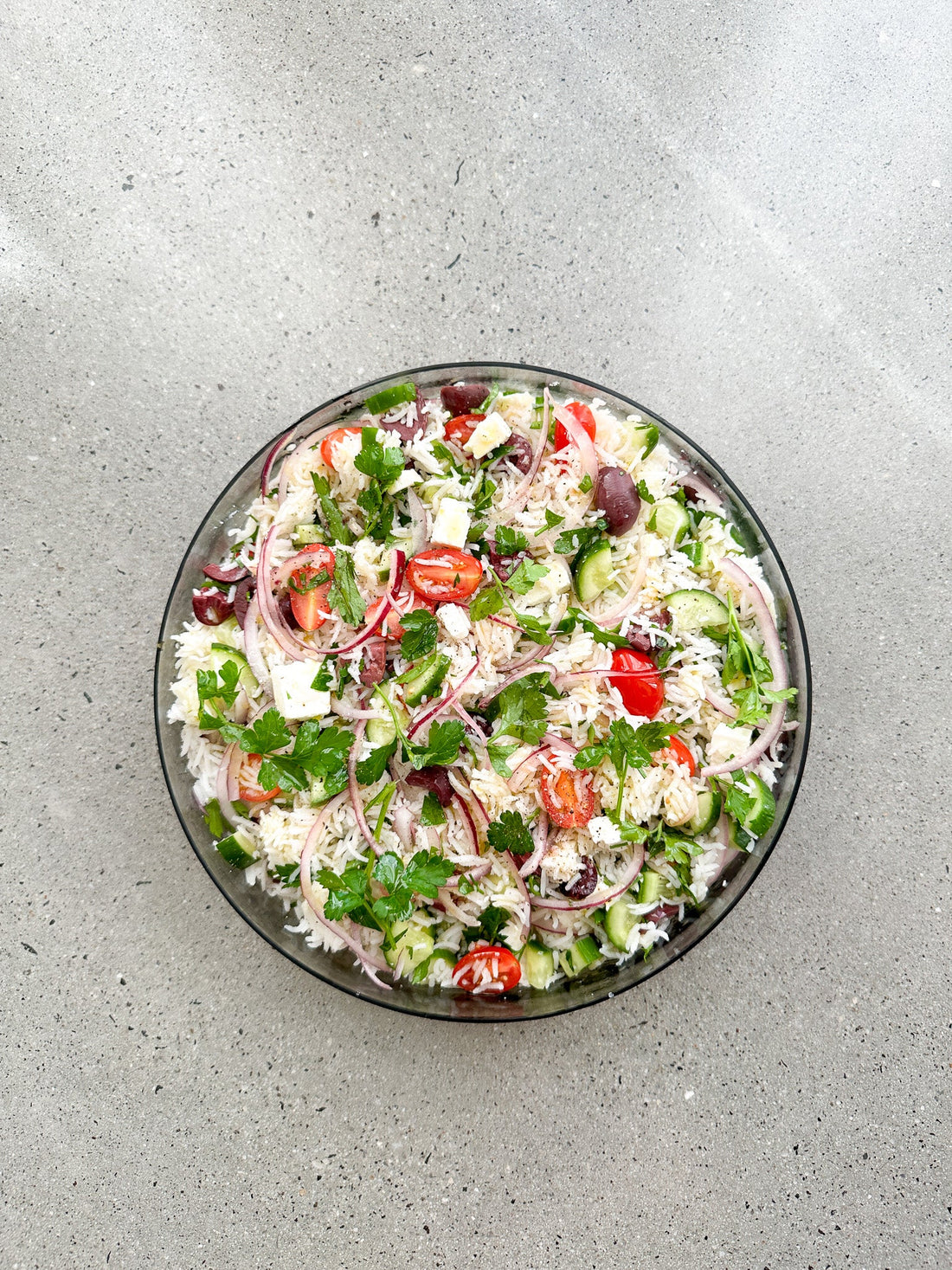 Greek rice salad